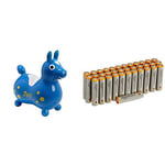 Gymnic Cheval à Bascule Rody Bleu & Amazon Basics Lot de 36 Piles alcalines Type AAA 1,5 V 1340 mAh (Design Variable)