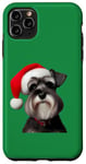 iPhone 11 Pro Max Miniature Schnauzer With Santa Hat Christmas Xmas Dog Owner Case