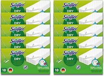 Swiffer Lot de 216 Chiffons de Collecte de poussière, Cartouches de Rechange (18 x 12), tirant et Tenant 3 Fois Plus de poussière, de saleté et de Cheveux Que Les brosses de Balayage Traditionnelles