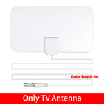 Antenne TV 8K 4K pour TV numérique mondiale 1080P DVB-T2 amplificateur à gain élevé HD pour montres-voitures extérieur antenne de voiture TV intérieure canal libre - Type 1PC Antenna