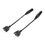 2kpl XLR3–RJ45-kaapeli 3-pin Plug and Play -naaras XLR-verkkojohto LED-nauhatallennusstudioon