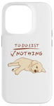 iPhone 14 Pro Cute lazy sleeping Labrador Dog Lover to do list nothing Case