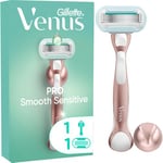 Gillette Venus Pro Smooth Sensitive Rakhyvel med väggfäste 1 st