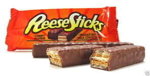 3 x 42g Reese Sticks Peanut Butter Crispy Wafers Milk Chocolate Bars American