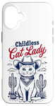 Coque pour iPhone 16 Plus Chat Cowboy sans enfant Cat Lady For Kamala Election Voting