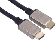 PremiumCord 8K Ultra High Speed Câble HDMI 2.1 M/M 48Gbps avec Ethernet, Compatible avec Vidéo 8K@60Hz, Deep Color, 3D, eARC, HDR, 3X Blindé, Connecteurs plaqués Or, Métal, 1,5 m