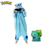 Onesie Squirtle Cosplay Costume Pajamas Christmas One-piece Kigurumi Full Body Pijama Anime Sleepwear New Year Gift High Quality -a Bulbasaur onesie XL