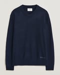 NN07 Nigel Lambswool Knitted Crew Neck Navy Blue