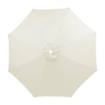 Crème) Housse de rechange pour parasol 3 m imperméable, résistante aux uv, tissu de remplacement, lavable, respirante