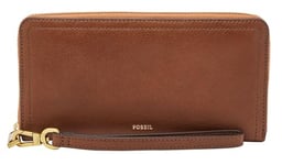 Fossil Portefeuille pour femme Logan, PU, PVC Zip Clutch brun 19.7 cm L x 1.9 cm W x 10.2 cm H SL7831200