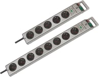 Brennenstuhl – Power strip, 8 output connectors, 2.5m cable, silver (1153340318)