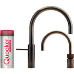 Quooker Twintaps Round sæt, 3 liter, bruneret messing