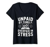 Womens Family Unpaid Tech Computer Engineer V-Neck T-Shirt