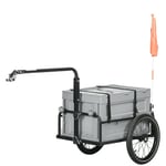 Rootz Bicycle Trailer - Bike Cart - Cargo Trailer - Avtagbar 65L Box - Säkerhetsreflektorer - 145 cm x 61 cm x 76/81cm - Max belastning 40 kg