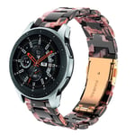 DEALELE Strap Compatible with Samsung Gear S3 Frontier/Classic/Galaxy Watch 46mm / Galaxy 3 45mm, 22mm Colorful Resin Bracelet Replacement for Huawei Watch 3 / GT2 46mm (Black rose)