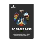 PC Game Pass | 3-Month Membership | Digital Download for Windows 10/11 PC Gaming | Activation Required