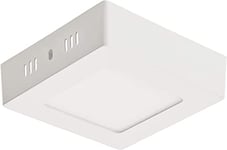 Jandei - Led Spot surface carré 220V 6W blanc neutre 4200K pour salle de bain et salon, Alimentation (driver) incluse. Classe énergétique F