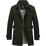 Mens Long Jacket Overcoat Trench Spring Coat Solid Tops Warm Formal Outwear