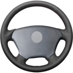 JTSGHRZ Housse de Volant de Voiture Cousue à la Main pour Mercedes Benz W163 Classe M ML230 270320350430500 1997-2005, Housse de Volant de Voiture Cousue à la Main en Cuir PU Noir Bricolage