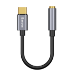 Baseus USB-C Hörlurar Adapter DAC minijack 3,5 mm - Grå