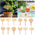 10pcs/set Wooden Garden Lables Nursery Pots Plant Markers Bonsai D