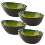 4pcs Typhoon World Food Avocado Design Food Serving Sauce Salad Oval Green Bowl