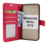 Crazy Horse Wallet Motorola Moto G72 (Hotpink)