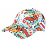 Casquette Enfant NY Bleu Turquoise et Rouge Fashion Baseball Boum de 7 à 11 ans