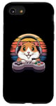 Coque pour iPhone SE (2020) / 7 / 8 Gamer Hamster Jeu vidéo de style rétro pour enfants et adolescents