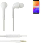 Earphones pour Huawei Y5p in ear headset stereo blanc