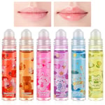 AOOWU 6 Pcs Hydrating Lip Oil Set, Chocolate-Flavored Plumping Lip Oil, Long Lasting Lip Glow Balm Lip Care, Transparent Moisturizing No-Sticky Lip Gloss, Hydrating Lip Gloss Tint Lipstick for Women