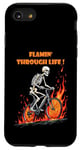 iPhone SE (2020) / 7 / 8 Funny skeleton bike ride Going through hell Biker skeleton Case