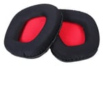 1 par öronkuddar för Corsair VOID PRO byte av hörlurar för spelheadset Cover Memory Foam Öronkuddar Pannband Hörselkåpa earpads black red