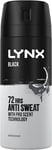 Lynx Black 72h protection deodorant spray Anti-perspirant Deodorant Spray 150ml