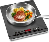 2000W Portable Induction Hob, Ultra-Thin 9 Power Levels, Quiet Operation, Timer,