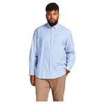 JACK & JONES Men Classic Plus Big Size Shirt | Basic Oversize Longseeve Shirt | Uni Business JJEOXFORD, Couleurs:Bleu, Taille:5XL