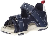 Geox Bébé Garçon B Sandal Agasim Boy Sandales, Navy/Red, 24 EU