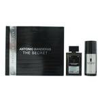 Antonio Banderas Mens The Secret Eau de Toilette 100ml + Deodorant Spray Gift Set - One Size