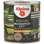 Alpina - Peinture Multisupports 6 en 1 - Monocouche - Intérieur & Extérieur - Satin Couleur: Feutre - Conditionnement: 0.5L