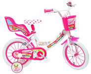 Unicorn Vélo Enfant Fille Blanc/Rose Taille14"