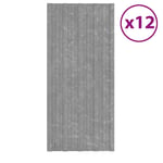 vidaXL tagplader 12 stk. 100x45 cm galvaniseret stål sølvfarvet