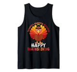 Thankful Grateful Blessed Thanksgiving Turkey Women Girls Tank Top