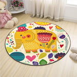 XiYou Tapis de Sol Tapis Rond de Bande dessinée, Chambre à Coucher Chevet Salon Salle d'étude paillasson antidérapant Sol Trappeur de saleté Tapis de décoration intérieure (diamètre 100 cm)