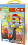 Miniland Miniland32352 Super Blocks Caserne de Pompiers Multicolore