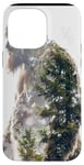 Coque pour iPhone 14 Pro Max Bigfoot Figurine Sasquatch Yeti Nature Double exposition Art