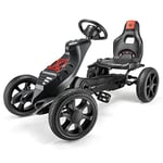 Xootz Venom Pedal Go Kart | Kids Ride-On Race Car with Gears, Handbrake and Adjustable Seat, Black & Red