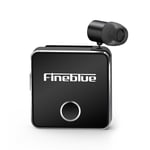 écouteur Bluetooth à Clip Professionnel BT5.0 Réduction du Bruit Appel Vibration Collier Flexible-Clip Casque sans Fil avec Micro,Noir