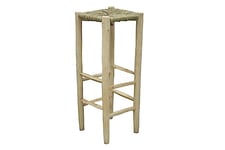 Mimbre Natural Tabouret Haut en Bois et Enea (35×35×90)