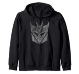 Transformers Decepticons Iconic Distressed Logo Zip Hoodie