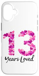 iPhone 16 Plus 13 Years Loved Heart Happy 13th Birthday Girl Case